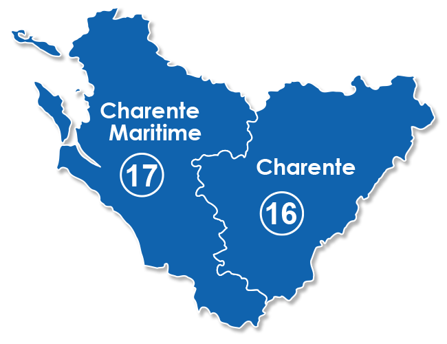 Carte Charente et Charente-Maritime